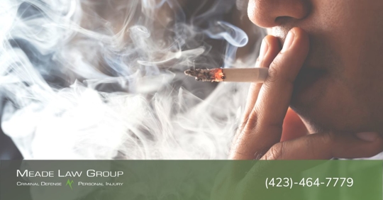 Person smoking marijuana